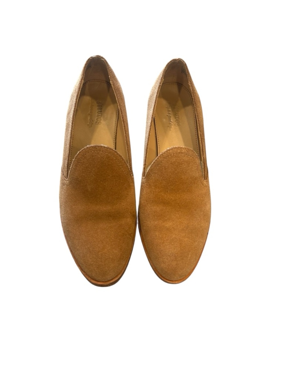 Soludos Sophia Tan block heel Suede Slip-On Loafers - Picture 4 of 7